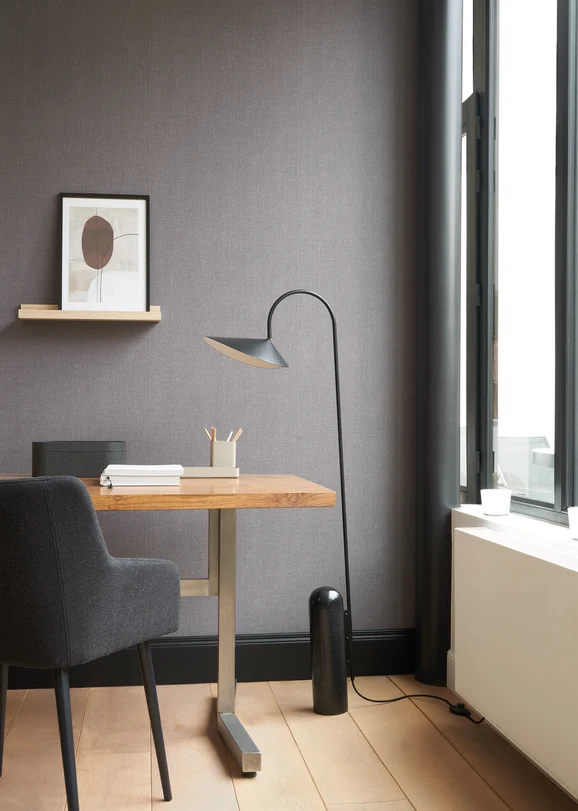 Photo of the fabric Denim Wallpaper 8753 8753 65 57 in situ by Casadeco. Use for Wall Covering. Style of Plain