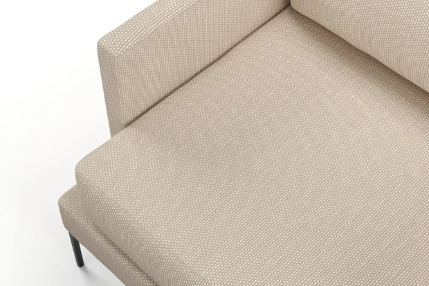 Photo of the fabric Souk Nougat swatch by Mokum. Use for Upholstery, Accessory. Style of Plain, Texture