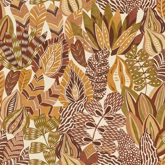 Photo of the fabric Alfabia Wp 7669 7669 1528 swatch by Casamance. Use for Wall Covering. Style of Floral And Botannical, Texture