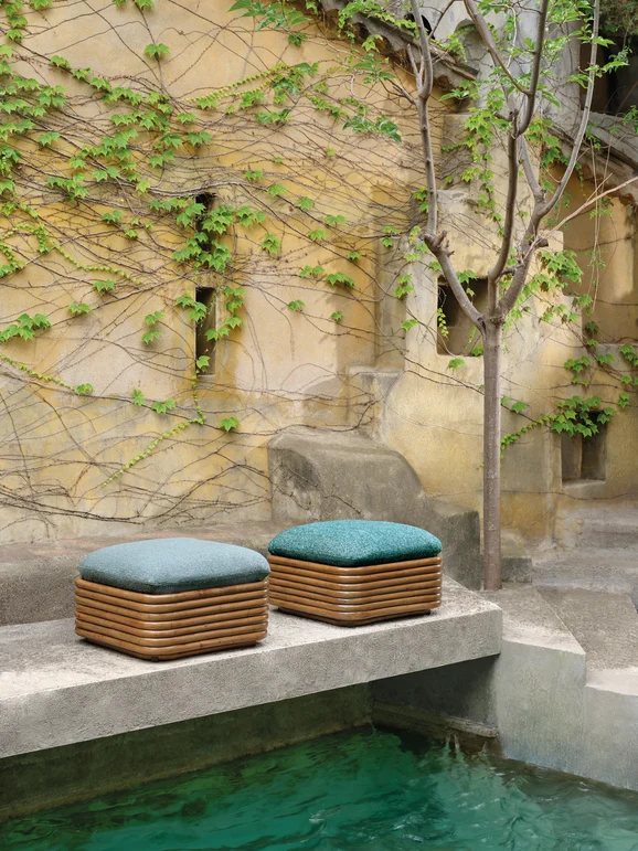 Photo of the fabric Grimaud Outdoor Z780 03 in situ by Zinc. . Style of Plain, Texture