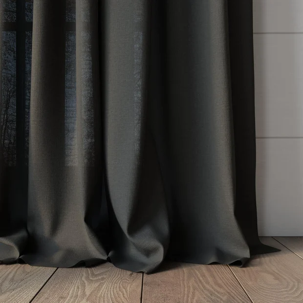 Photo of the fabric Envoy 2 Storm 320cm swatch by James Dunlop Essentials. Use for Curtains, Accessory, Top of Bed. Style of Plain, Texture