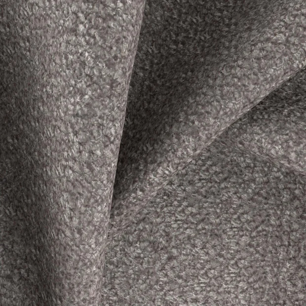 Photo of the fabric Plush Pewter swatch by Zepel FibreGuard. Use for Upholstery, Accessory, Top of Bed. Style of Chenille, Plain