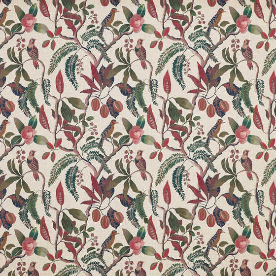 Photo of the fabric Banyu 8827 178 swatch by Prestigious. Use for Curtains, Upholstery, Accessory. Style of Floral And Botannical, Print