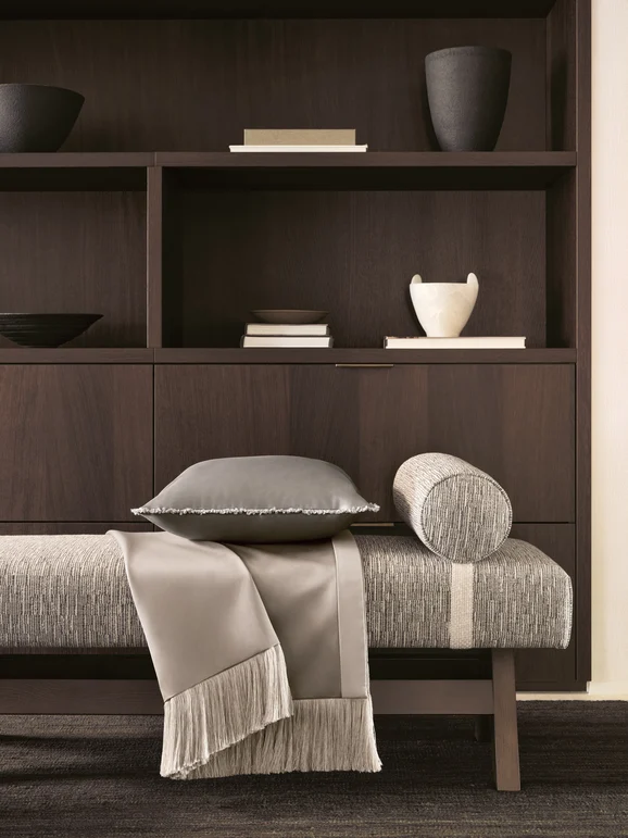 Photo of the fabric Edges M694 02 in situ by Mark Alexander. . Style of Geometric, Texture