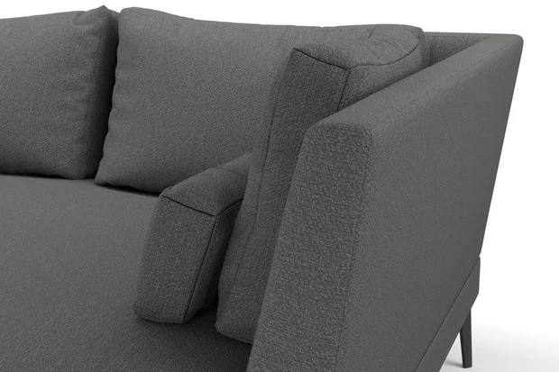 Photo of the fabric Coupole Marcasite swatch by Mokum. Use for Upholstery, Accessory. Style of Plain, Texture