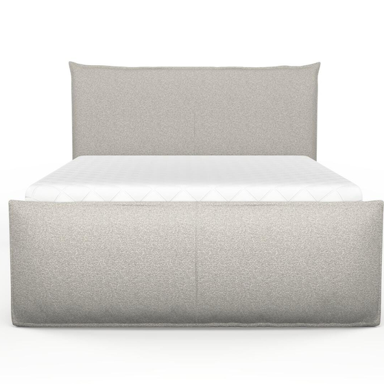 Photo of the fabric Grain Silver swatch by Mokum. Use for Upholstery, Accessory, Top of Bed. Style of Plain, Texture