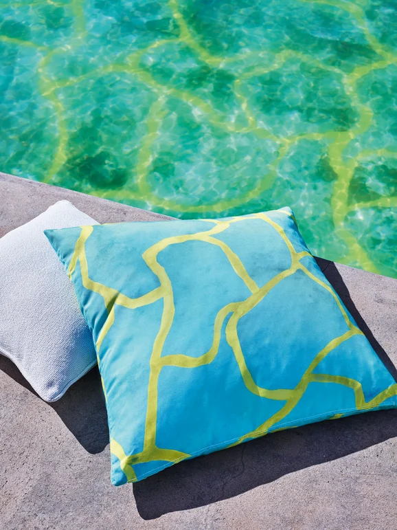 Photo of the fabric Splash Outdoor Z621 02 in situ by Zinc. Use for Upholstery, Accessory