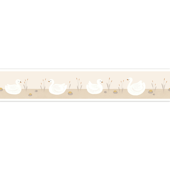 Photo of the fabric Leonie Border 8551 8551 18 25 swatch by Casadeco. Use for Wall Covering. Style of Childrens