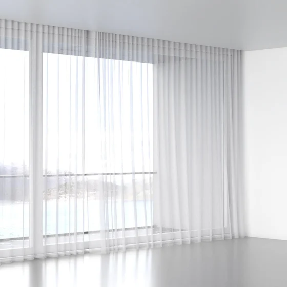 Photo of the fabric Seaview Alabaster swatch by James Dunlop. Use for Sheer Curtains. Style of Plain, Sheer