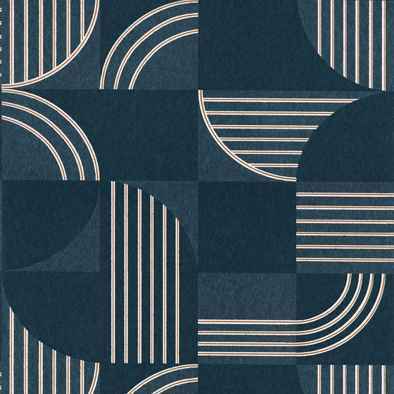 Photo of the fabric Annees Wp 7627 7627 1528 swatch by Casamance. Use for Wall Covering. Style of Geometric, Print