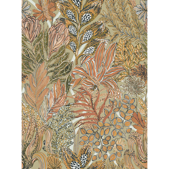 Photo of the fabric Borromee Wp 7432 0732 swatch by Casamance. Use for Wall Covering