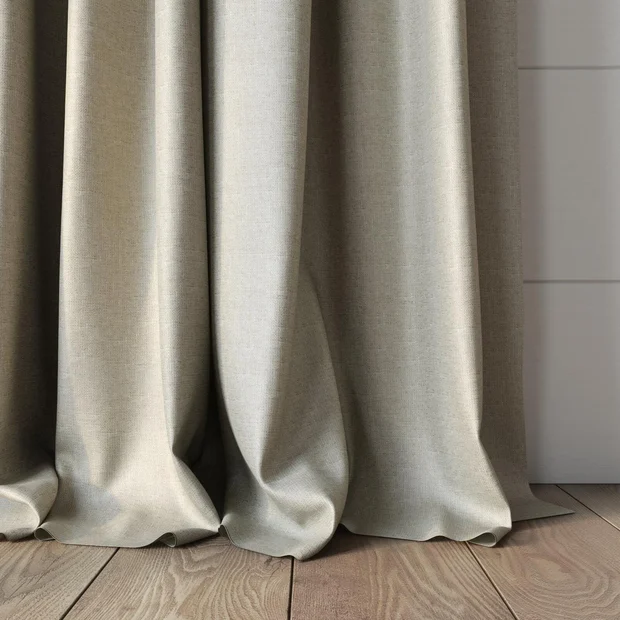 Photo of the fabric Ocean Jute swatch by Mokum. Use for Curtains. Style of Plain, Texture