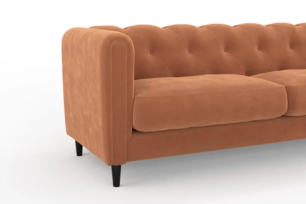 Photo of the fabric Vienna Rouge swatch by James Dunlop. Use for Curtains, Upholstery, Accessory. Style of Plain, Velvet
