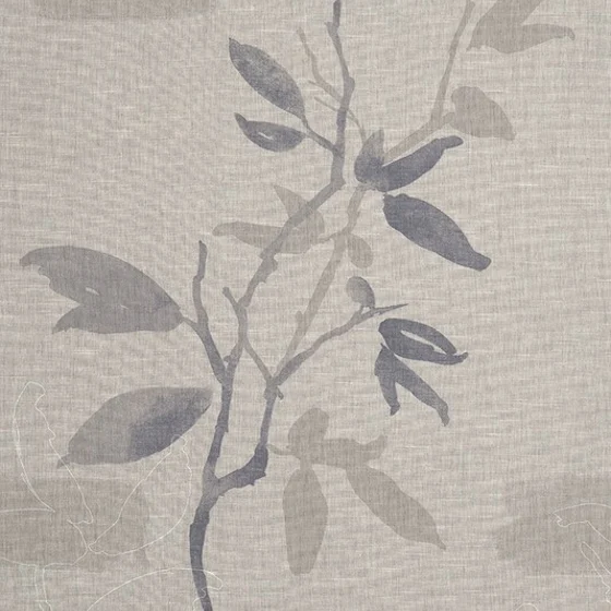 Photo of the fabric Zarra Ink swatch by James Dunlop Essentials. Use for Curtains. Style of Floral And Botannical, Print