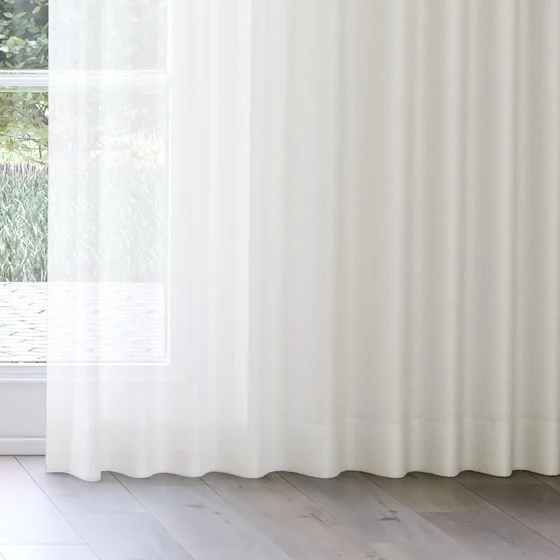 Photo of the fabric Laconia Air Ecru swatch by James Dunlop. Use for Sheer Curtains. Style of Plain, Sheer