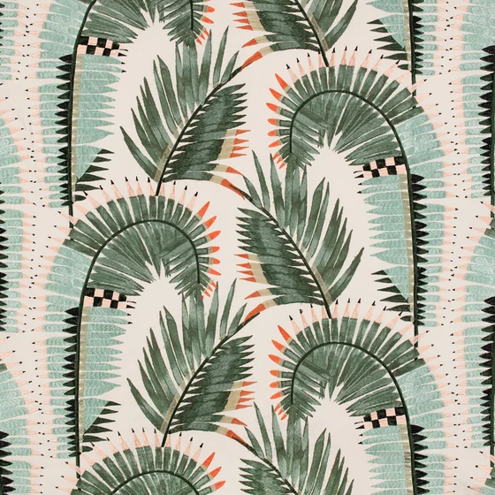 Photo of the fabric Farrah 8013 01 swatch by Romo. Use for Curtains, Upholstery, Accessory. Style of Embroidery, Floral And Botannical
