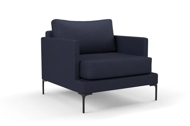 Photo of the fabric Pure Ink swatch by Mokum. Use for Upholstery, Accessory. Style of Plain, Texture