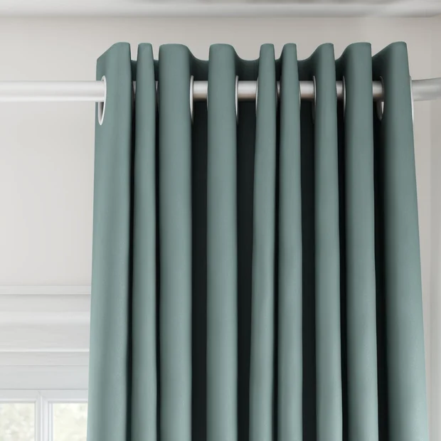 Photo of the fabric Vela Sky swatch by James Dunlop FibreGuard. Use for Curtains, Upholstery, Accessory, Top of Bed. Style of Plain, Velvet