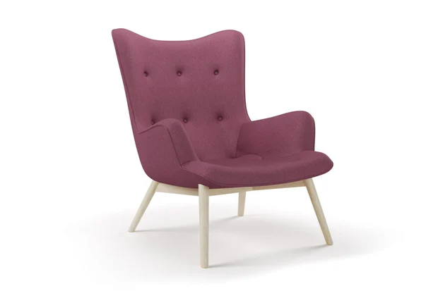 Photo of the fabric Braveheart Damson swatch by James Dunlop FibreGuard. Use for Upholstery, Accessory, Top of Bed. Style of Plain, Taffeta