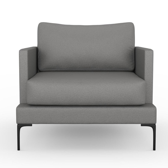 Photo of the fabric Epitome Smoke swatch by Mokum. Use for Upholstery, Accessory. Style of Plain, Taffeta