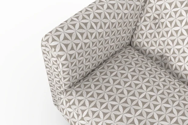 Photo of the fabric Tapa Pumice swatch by James Dunlop. Use for Upholstery, Accessory. Style of Geometric
