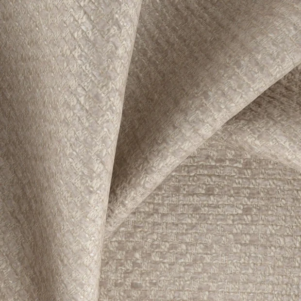 Photo of the fabric Barbarossa Marzipan swatch by Zepel FibreGuard. Use for Upholstery, Accessory, Top of Bed. Style of Chenille, Plain