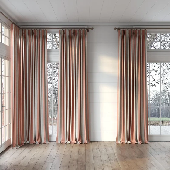 Photo of the fabric Zanella Spice swatch by James Dunlop Essentials. Use for Sheer Curtains. Style of Sheer, Stripe