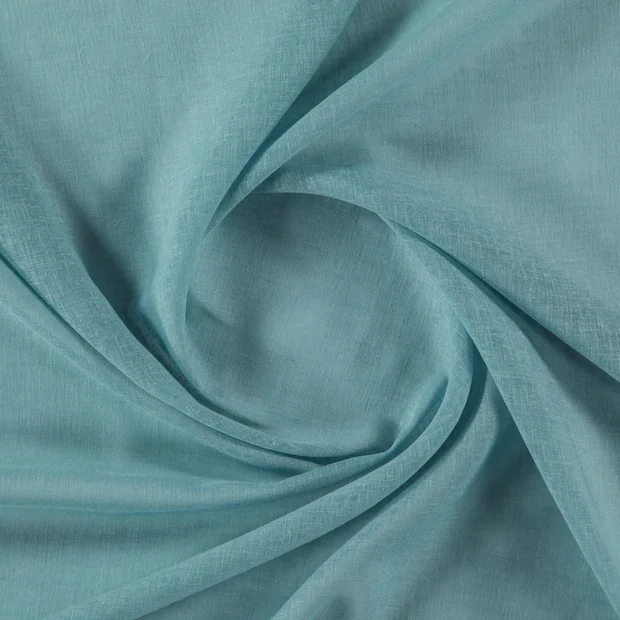 Photo of the fabric Rustica Lagoon swatch by Zepel. Use for Sheer Curtains. Style of Plain, Sheer