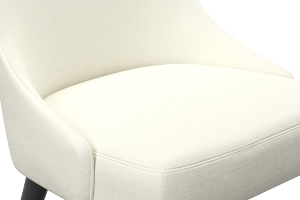 Photo of the fabric Keystone Ecru swatch by James Dunlop FibreGuard. Use for Curtains, Upholstery, Accessory, Top of Bed. Style of Plain, Texture