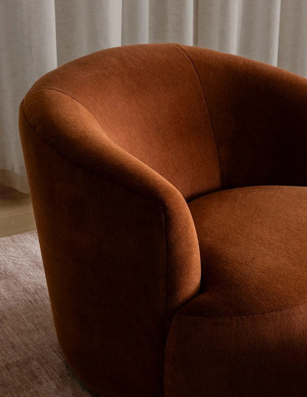 Photo of the fabric Alpaca Velvet Lead in situ by Mokum. Use for Upholstery, Accessory. Style of Plain, Velvet