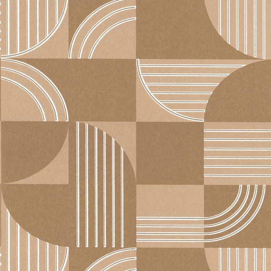 Photo of the fabric Annees Wp 7627 7627 1222 swatch by Casamance. Use for Wall Covering. Style of Geometric, Print