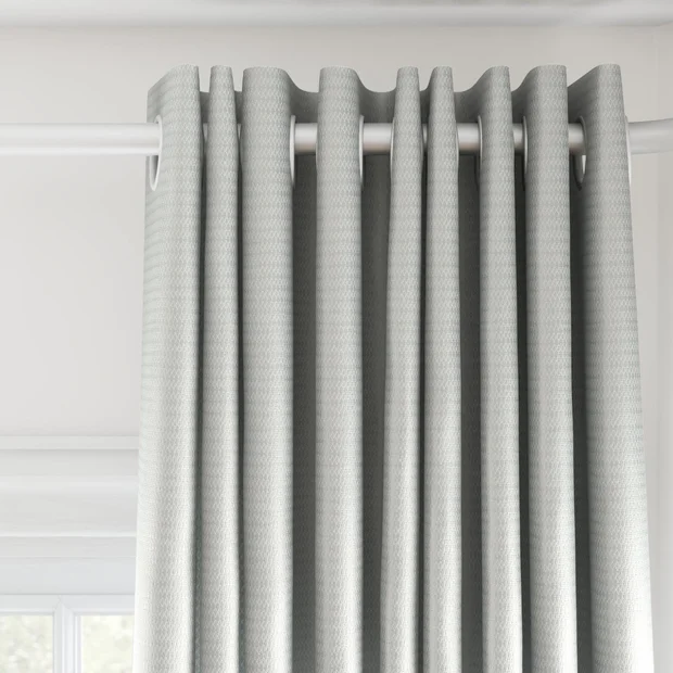 Photo of the fabric Kennedy II Blackout Whitewash swatch by James Dunlop. Use for Curtains. Style of Plain, Texture