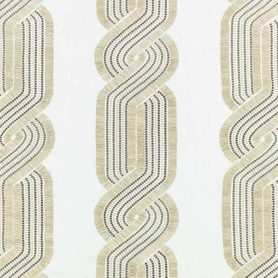 Photo of the fabric Ludo Z795 01 swatch by Zinc. Use for Curtains, Upholstery Light Duty, Accessory. Style of Embroidery, Geometric