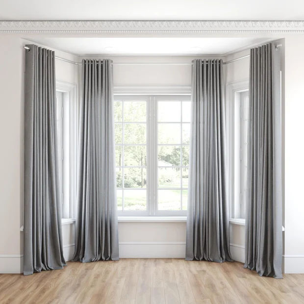 Photo of the fabric Envoy 2 Mineral 320cm swatch by James Dunlop Essentials. Use for Curtains, Accessory, Top of Bed. Style of Plain, Texture
