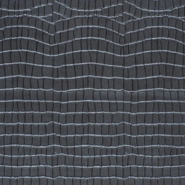 Photo of the fabric Membrane Tumble Metallic Aluminium swatch by Zepel. Use for Upholstery. Style of Animals And Birds, Leather And Vinyl
