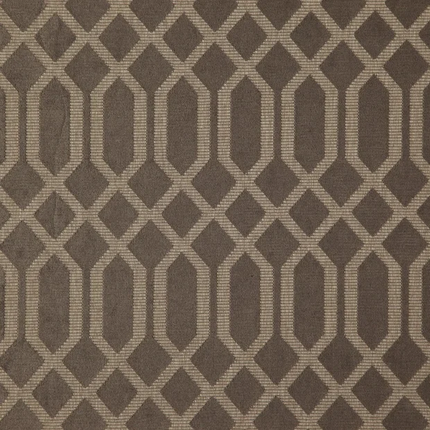 Photo of the fabric Sarasota Shadow swatch by Zepel FibreGuard. Use for Curtains, Upholstery, Accessory, Top of Bed. Style of Geometric, Jacquard