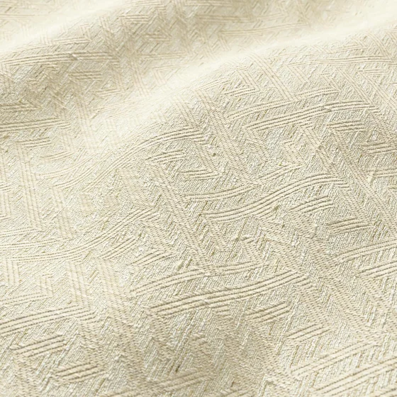 Photo of the fabric Epsilon Nougat swatch by Zepel FibreGuard. Use for Upholstery, Accessory, Top of Bed. Style of Geometric, Jacquard