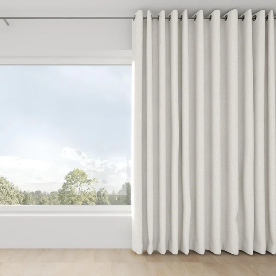 Photo of the fabric Yugen Monochrome swatch by Mokum. Use for Curtains, Upholstery, Accessory, Top of Bed. Style of Plain, Texture