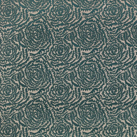 Photo of the fabric Jagged Roses K5289 03 swatch by Kirkby Design. Use for Upholstery, Accessory. Style of Velvet