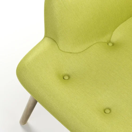 Photo of the fabric Provence Chartreuse swatch by James Dunlop Essentials. Use for Curtains, Upholstery, Accessory, Top of Bed. Style of Plain, Texture