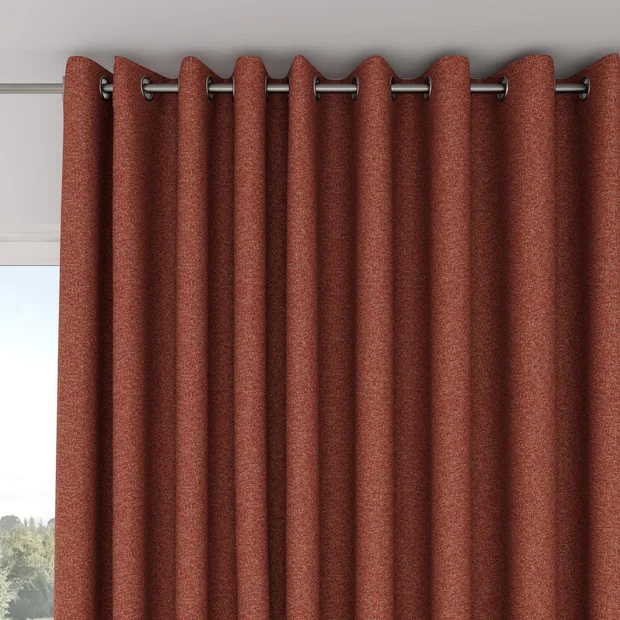 Photo of the fabric Bora Bora Spice swatch by Mokum FibreGuard. Use for Curtains, Upholstery, Accessory. Style of Plain, Texture