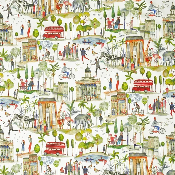 Photo of the fabric Expedition 02 Paintbox swatch by James Dunlop Essentials. Use for Curtains, Accessory, Top of Bed