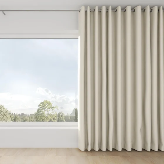 Photo of the fabric Ocean Jute swatch by Mokum. Use for Curtains. Style of Plain, Texture