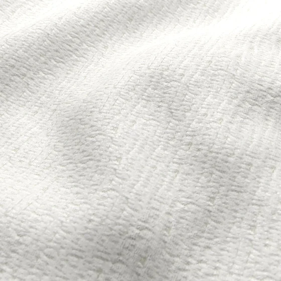 Photo of the fabric Nestle Blanc swatch by James Dunlop. Use for Upholstery, Accessory. Style of Plain, Velvet