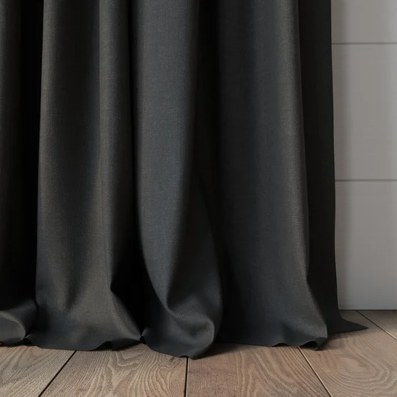 Photo of the fabric Element Charcoal swatch by James Dunlop. Use for Curtains. Style of Plain, Texture