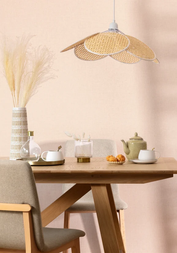 Photo of the fabric Linen Uni Metallise Wallpaper 10323 70 00 in situ by James Dunlop. Use for Wall Covering. Style of Plain