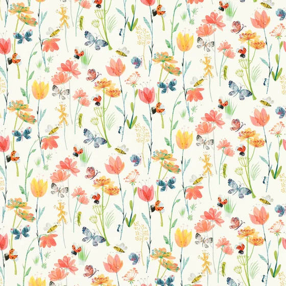Photo of the fabric Busy Buzzy V3325 01 swatch by Villa Nova. Use for Curtains, Upholstery Light Duty, Accessory. Style of Childrens, Print
