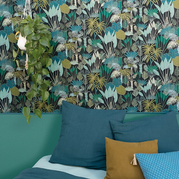 Photo of the fabric Philippines Wallpaper 10141 99 01 in situ by James Dunlop. Use for Wall Covering. Style of Floral And Botannical
