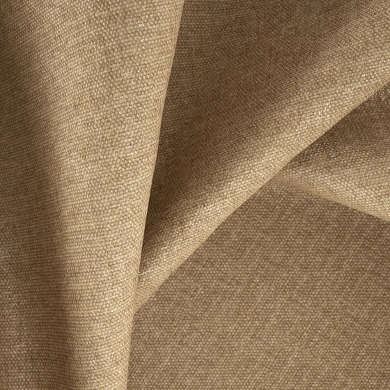 Photo of the fabric Amigo Taupe swatch by Zepel. Use for Curtains, Upholstery, Accessory, Top of Bed. Style of Chenille, Plain