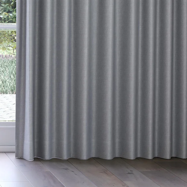 Photo of the fabric Wilderness Iron swatch by James Dunlop FibreGuard. Use for Curtains, Upholstery, Accessory, Top of Bed. Style of Plain, Texture